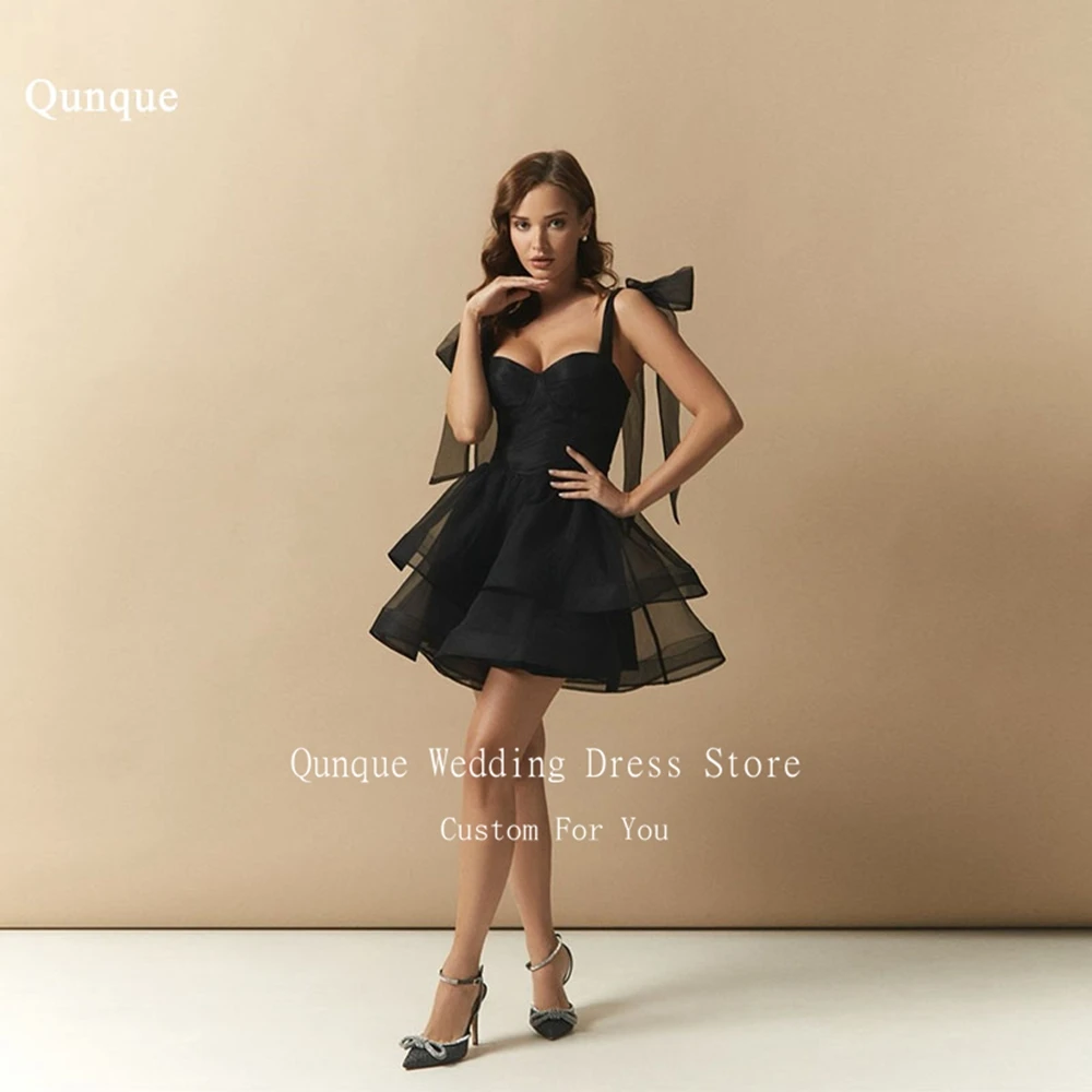 

Qunque Short Prom Dresses Sweetheart Birthday Evening Party Gown For Women Lace Up With Bow Customized Vestidos De Gala Mujer