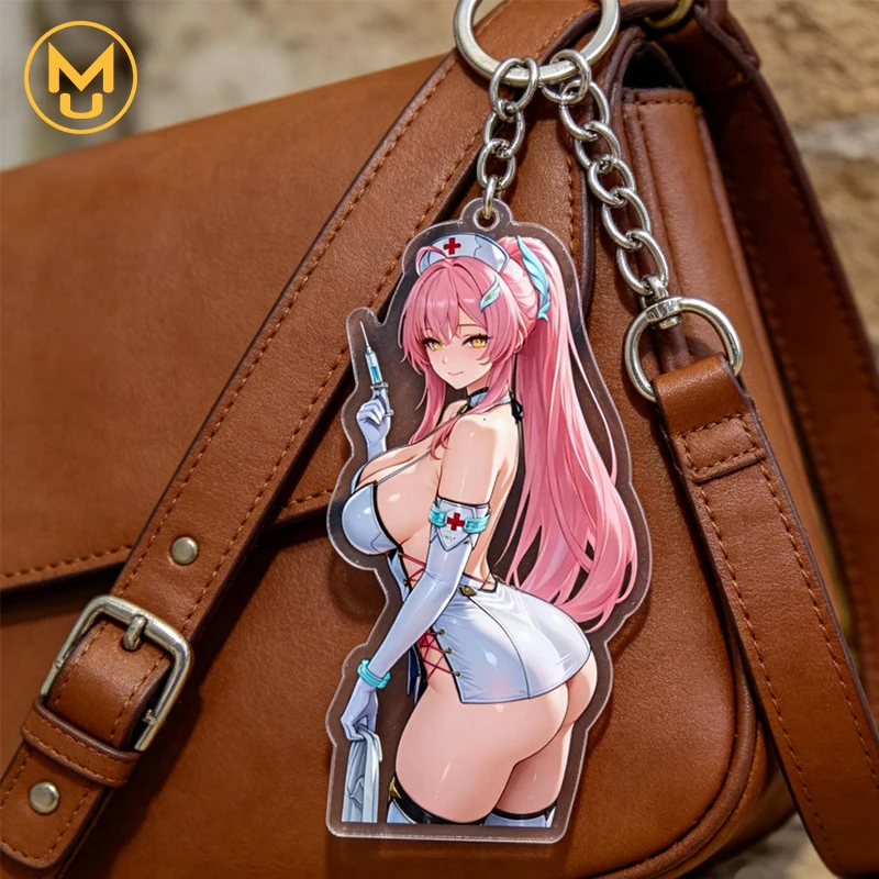 Nurse Aemeath Pendant Keyring Wuthering Waves Eimesu Sexy Game Waifu Design Costumes Double Sided Props For Lover Couple