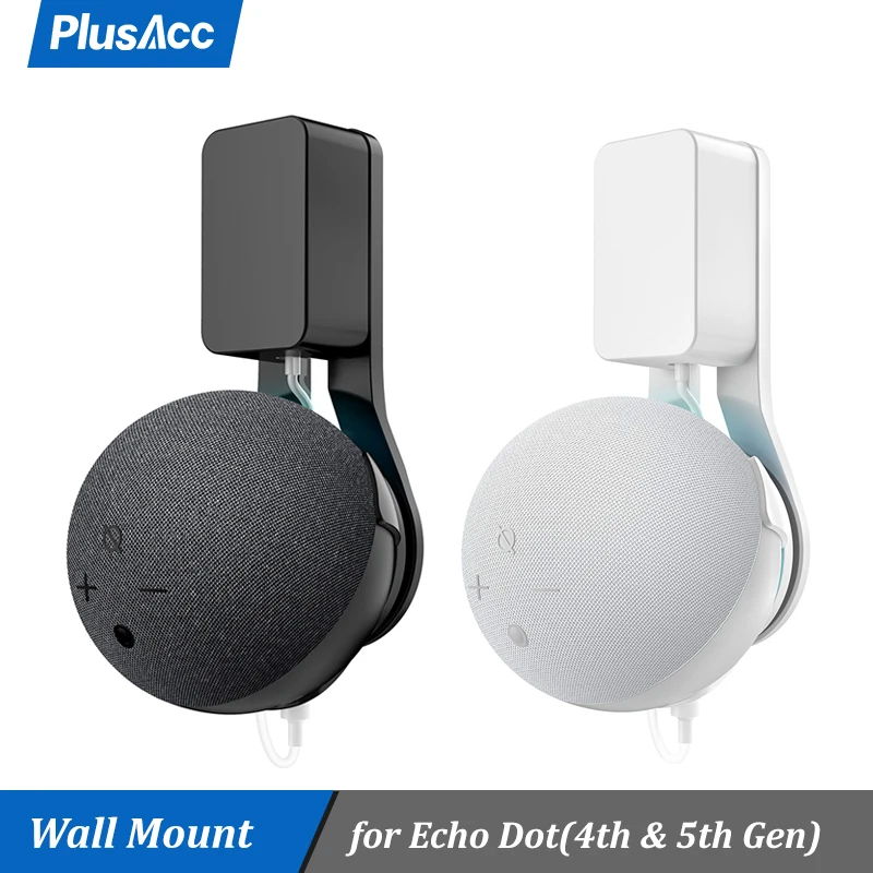 PlusAcc コンセント ウォール マウント スタンド Alexa Echo Dot 第 4
