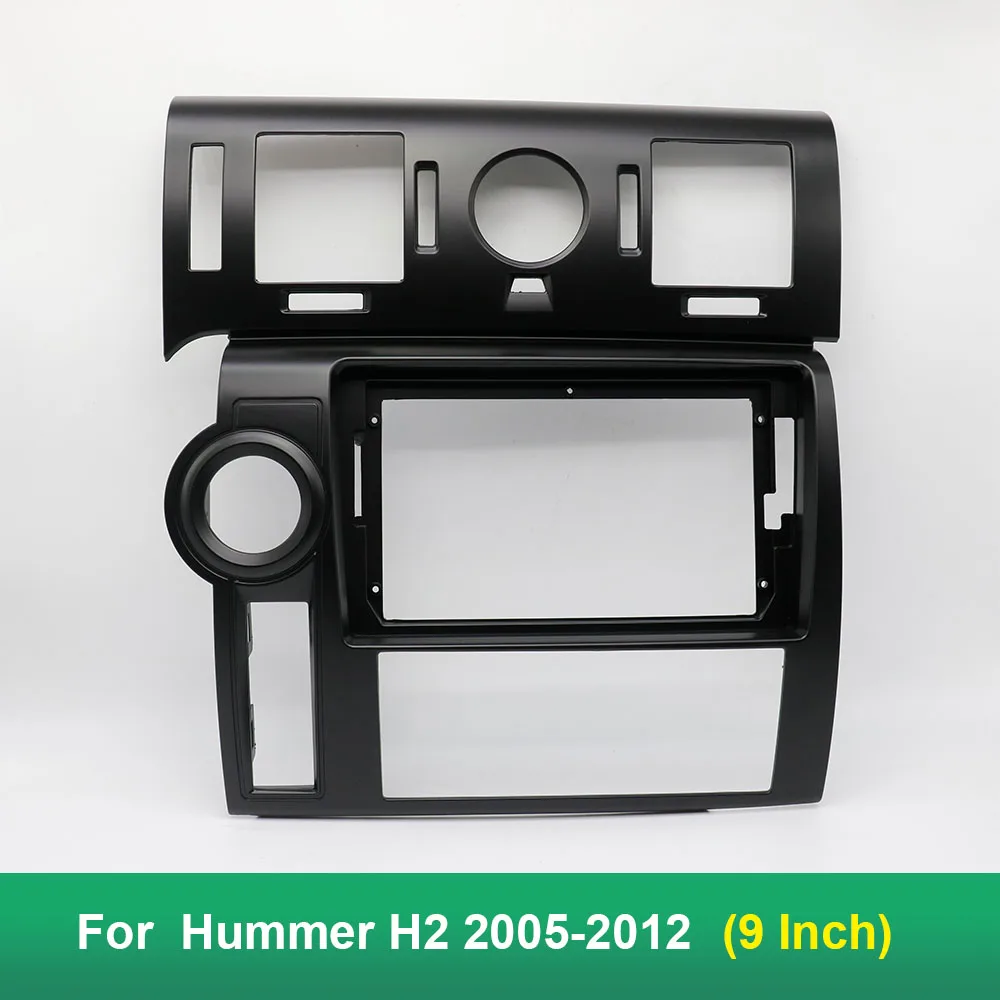 9 Inch Car Frame Fascia Adapter Canbus Box Decoder For Hummer H2 2005-2012 Android Radio Dash Fitting Panel Kit