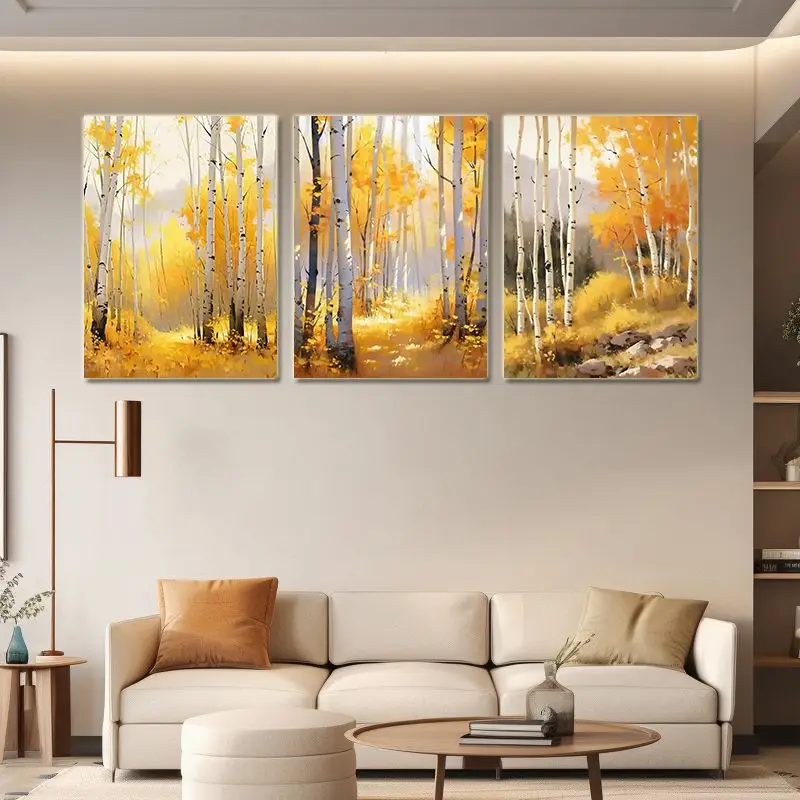 

CHENISTORY Oil Painting By Number Autumn Forest Scenery Drawing On Canvas HandPainted Gift DIY Picture By Number Kits Home Decor