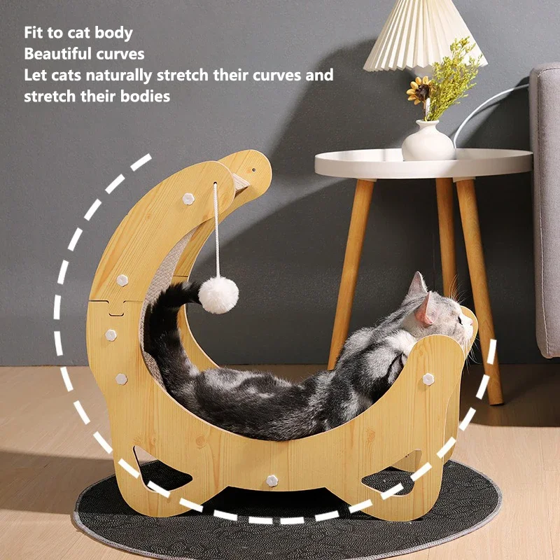 Cat Scratching Board Corrugated Paper Cat Nest Grinding Claws Wear-resistant Not Fall Off Dandruff Play Sleep All-in-one Toys