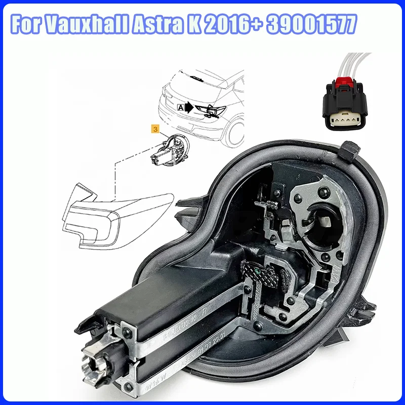 

Rear Left Right Light Lamp Bulb Holder With Plug For Vauxhall Astra K 2016+ 39001577 39001578