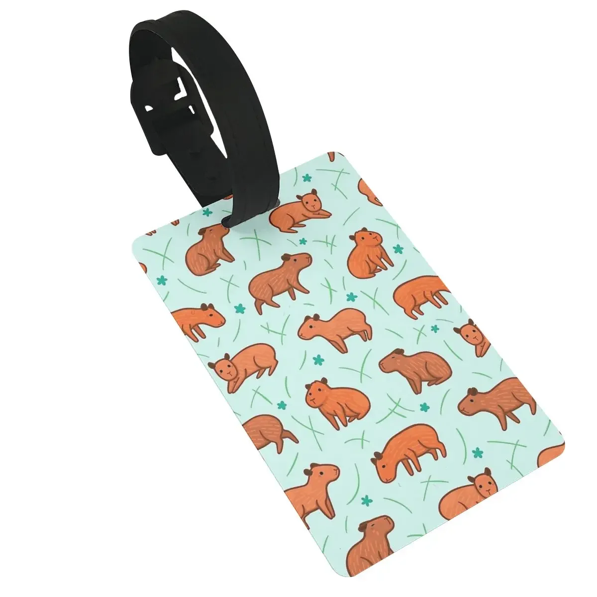 

Capybara Pattern Luggage Tags Suitcase Accessories Travel PVC Cute Baggage Boarding Tag Portable Label Holder ID Name Address
