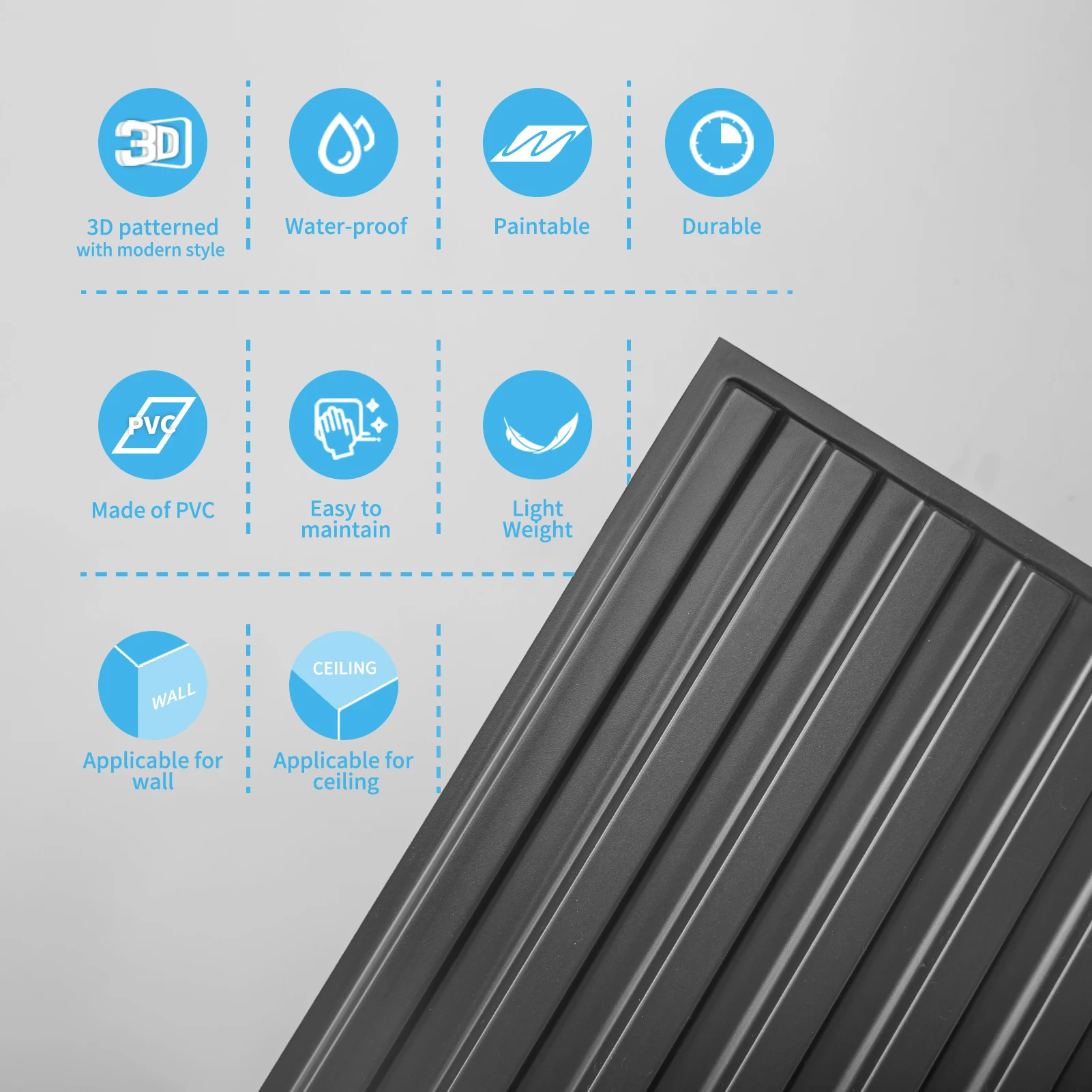Art3d 12-pack pat Design 3D ألواح الحائط لديكور الحائط الداخلي، 2x4 FT PVC بلاط السقف المزخرف