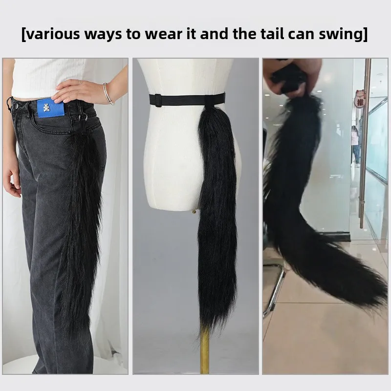 Handmade Plush Simulation Cat Ear Hair Accessories Cute Kitten Headdress Cat Tail Cosplay Comics Beast Ear Beast Tail