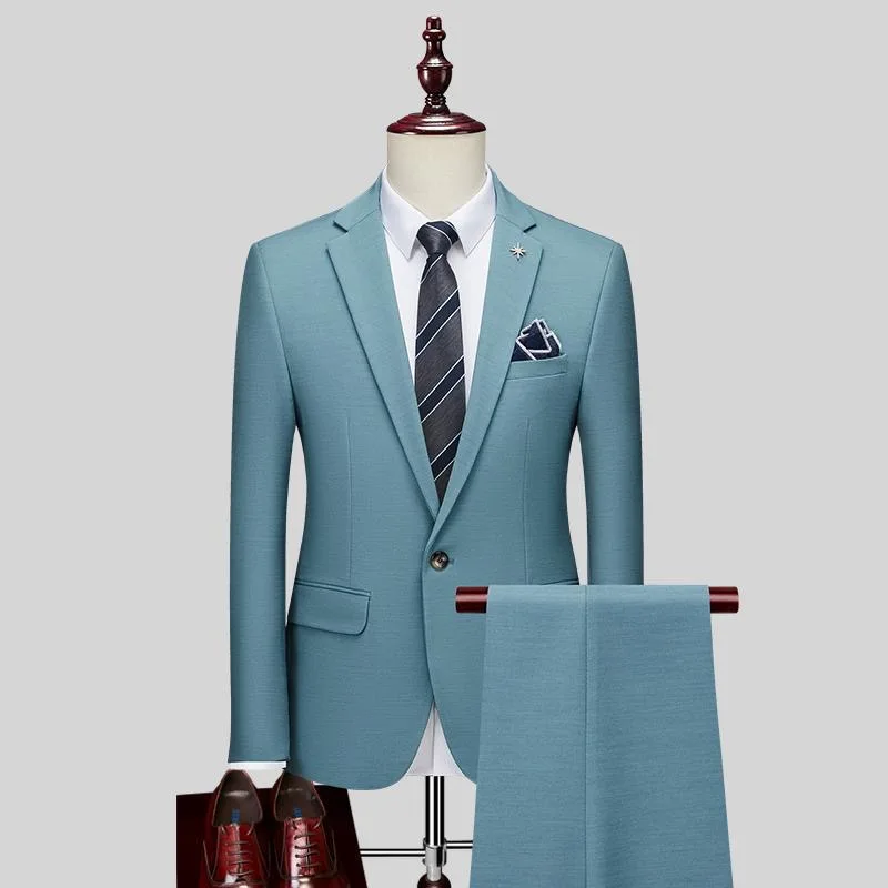 

707Formal spring and autumn slim fit two button suit three piece suit groom wedding dress