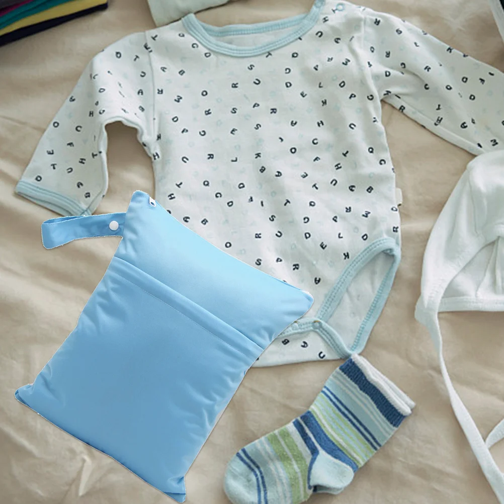 2 szt. Torby na pieluchy z podwójnym zamkiem błyskawicznym, wielofunkcyjne, wodoodporne torby do przechowywania pieluch dla niemowląt, podróżne torby na mokre rzeczy, wodoodporne torby podróżne