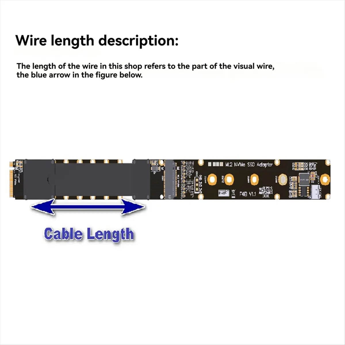 a90p]-m2-nvme-key-m-ssd-extension-cable-pcie-50-x4-gen5-128g-bps-extension-cable-ffc-high-speed-ultra-soft-low-loss-50cm