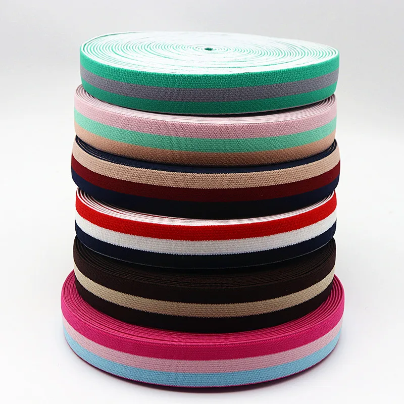 25mm Elastic Webbing Striped Elastic Elastic Waistband Elastic Webbing Suitable for Shoes Hats Clothing Bags Sewing Accessories