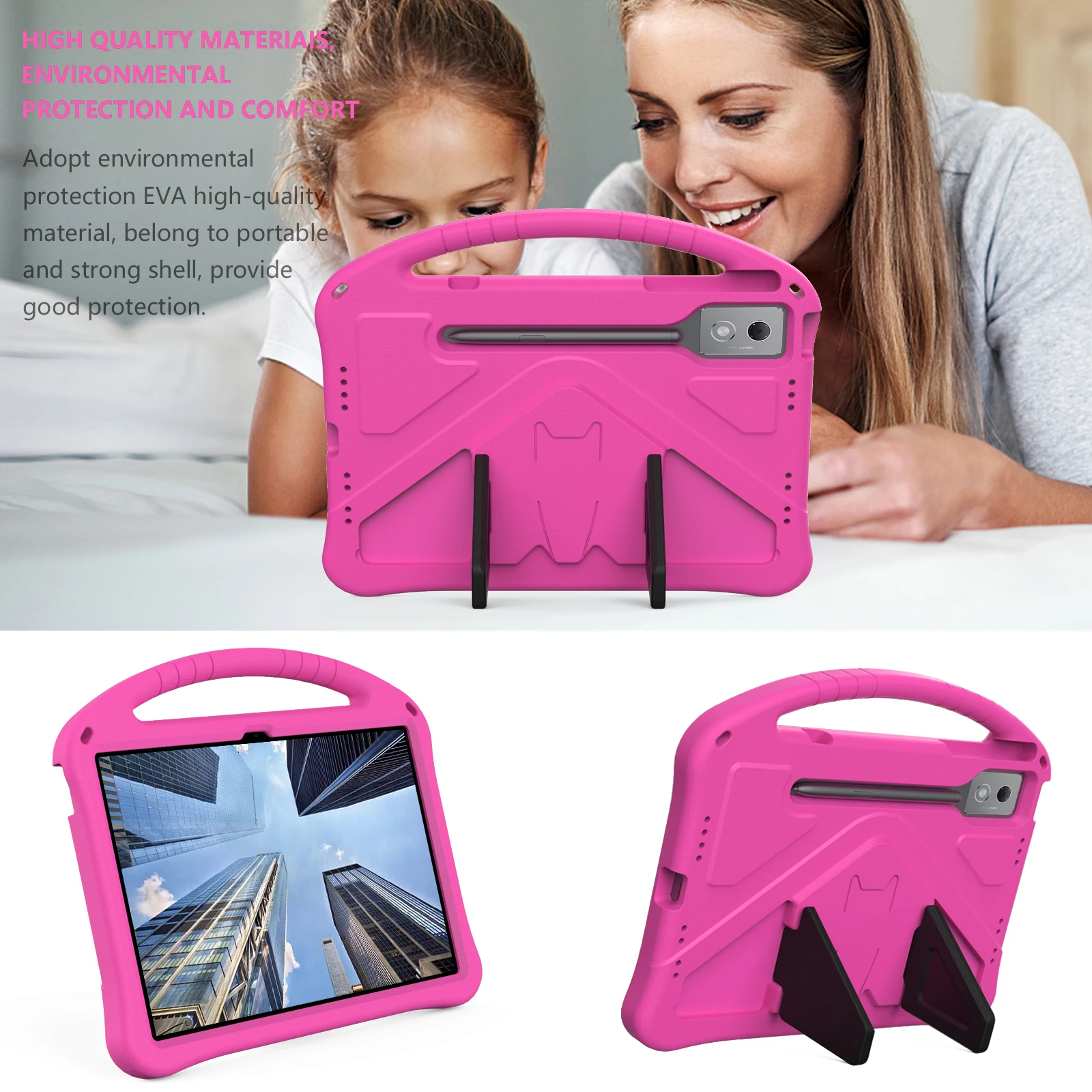 

Tablet Case for Lenovo xiaoxin pad pro 12.7" 2025 TB375FC TB373FU students' Kids protective shell with Kickstand+shoulder strap
