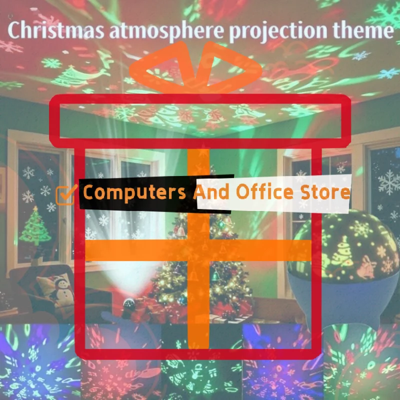 1Set Christmas LED Projector Light Colorful Rotating Xmas Patterns USB Power For Holiday Parties Home Bedroom Decoration