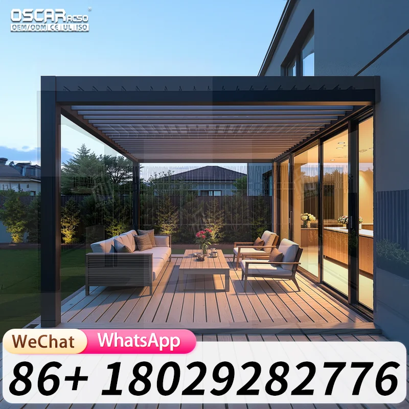 10x12ft Aluminum Pergola with Adjustable Louvered Arch Roof for Garden Patio Deck and Pavilion Style pergola