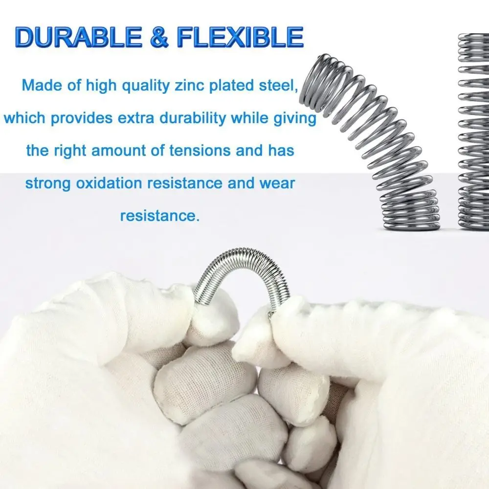 200 Pcs 20 Sizes Metal Tension Springs Replacement Kit Stainless Steel Burliness Compression Springs Spring Coil Durable