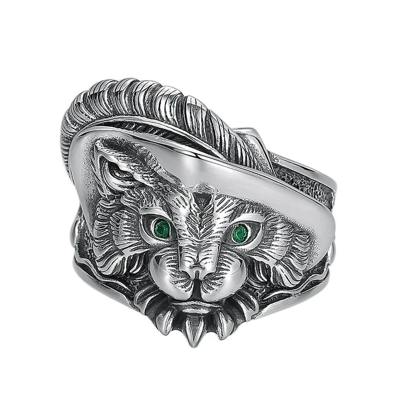 SALONGFANG Fashion Cartoon Cute Animal Cat Ring Mood Color-changing Ring Opening Adjustment Magic Multicolor Jewelry