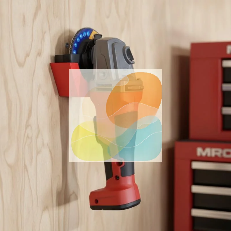 Sturdy ABS Angle Grinder Holder 3D Printed Wall Mount Bracket Space Saving for Garage Tool Storage