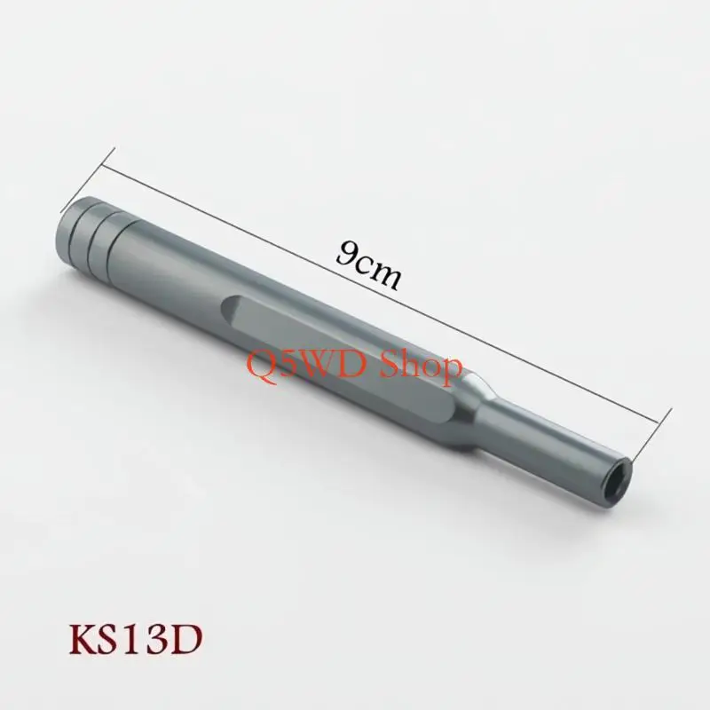Q5WD AntiRust Aluminum Screwdriver Handle Featuring Socket For Secures 4mm Hexagonal Bit Attachment Easy To Use