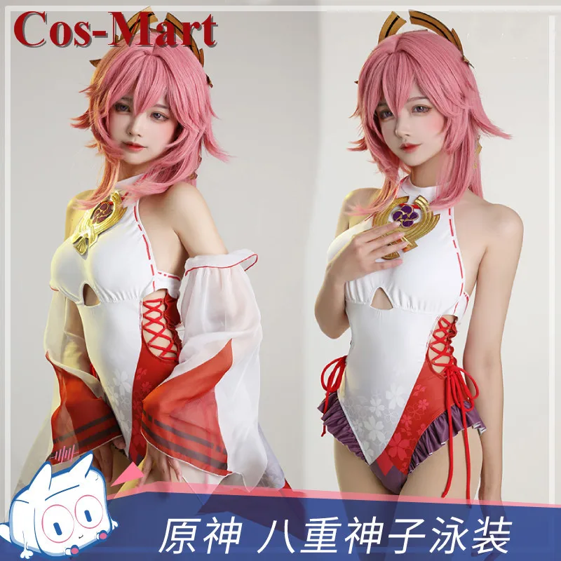 

Cos-Mart Game Genshin Impact Yae Miko Cosplay Costume Sweet Lovely Hot Spring Swimsuit Activity Party Role Play Clothing