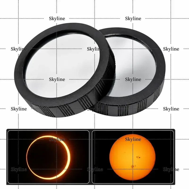 2Pcs 46.5mm Binoculars Astronomical Telescope Solar Filter Safety Sun Film For Sunspot Corona Flare Eclipse Observe Photo