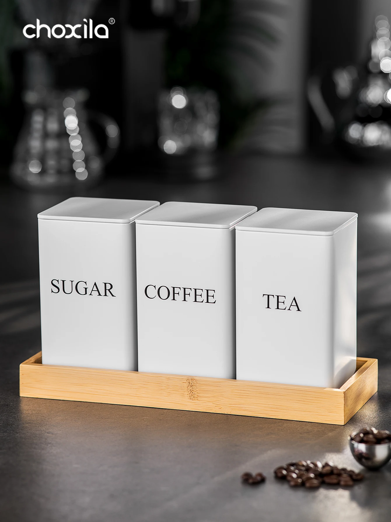 1pc/3pcs Kaffee Lagerung Können Tee Snacks Kaffee Bean Lagerung Kanister Eisen Kunst Display Platz Korn behälter