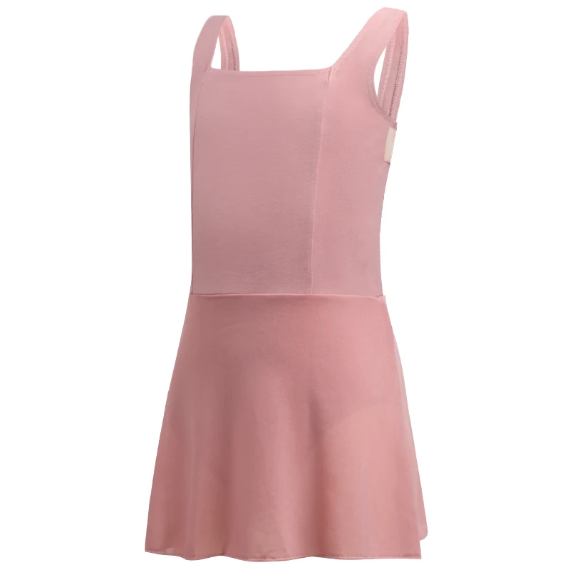 Robe de Ballet pour Fille, Justaucorps de brev, en Fibre de Coton, Col Carré, Camisole