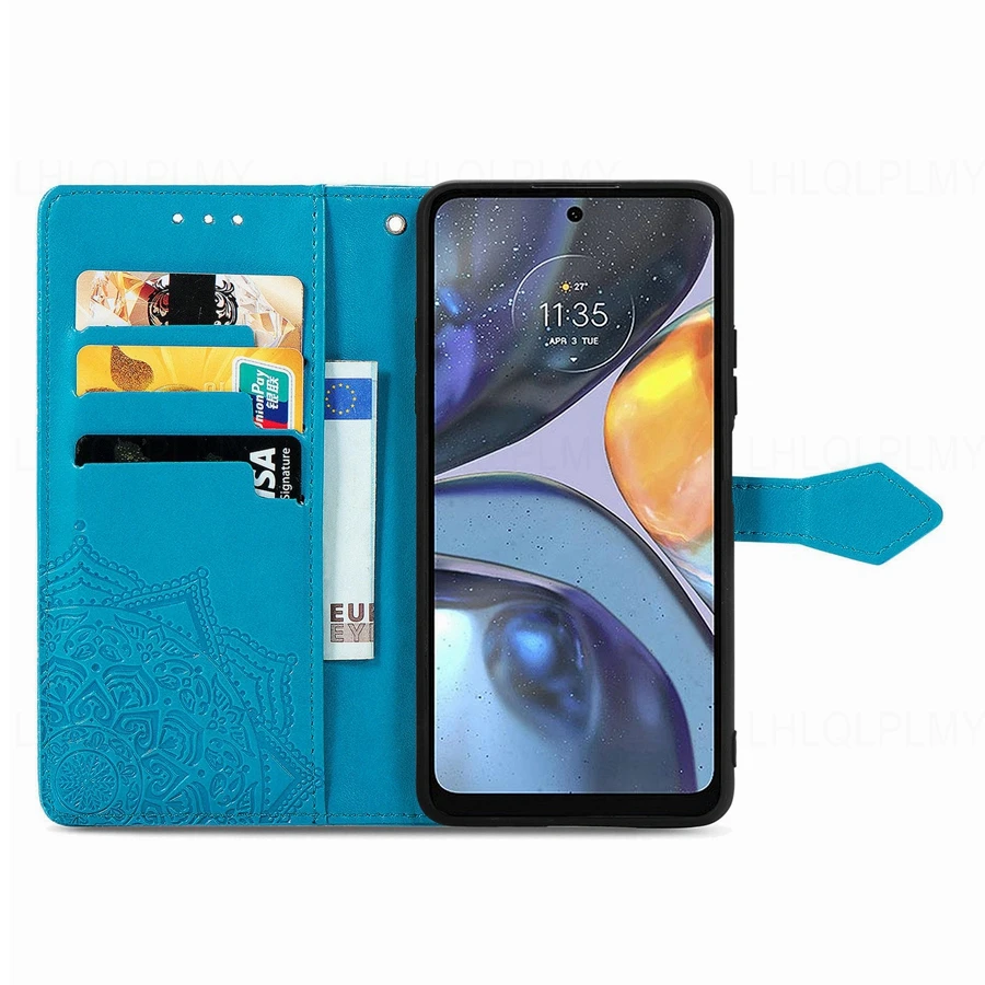 الأزهار كتاب محفظة جلدية الحال بالنسبة لموتورولا موتو G14 G54 G55 G84 E13 G04 G24 G34 G13 G23 G53 G35 G85 5G G82 G75 G73 غطاء الوجه #2