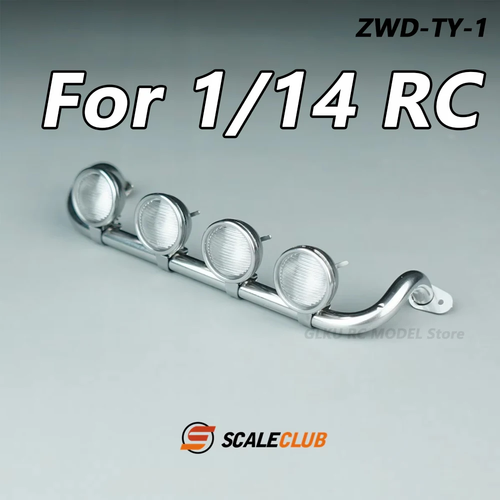 Scaleclub ZWD-TY-1 Universal 1/14 RC camión modelo Metal malla luz portalámparas lámpara taza actualización decoración piezas o DIY