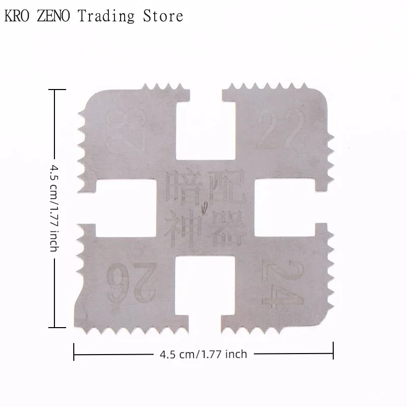 1PCS Stainless steel 2 In 1 Second Generation Dark Matching Gear Pitch Auxiliary Device Marking & Gear Pitch Comparison Tools