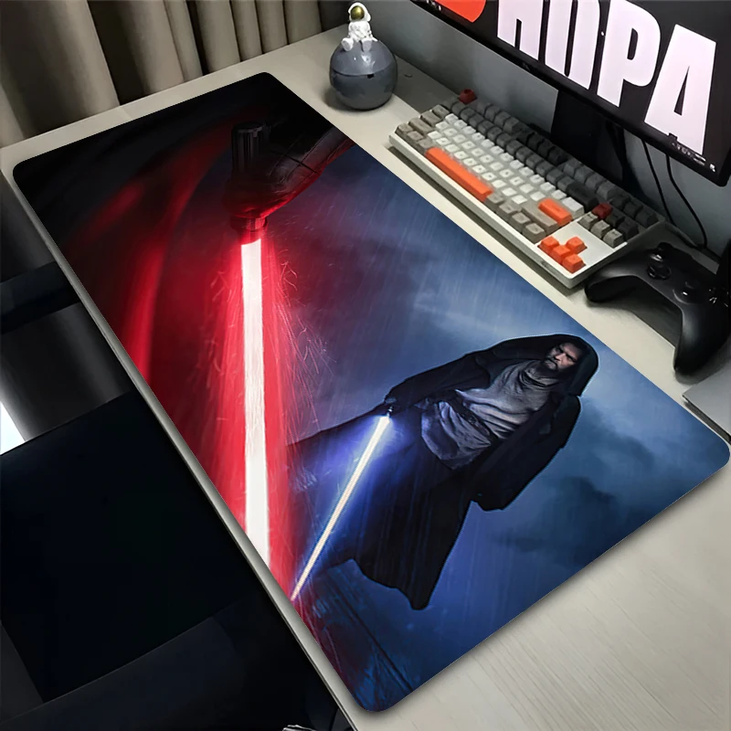 XXL Mouse Pad Deskmat Laptop Mousepad Desk Decor Extended Mouse Pad Keyboard Mat S-star W-wars Obi-Wan Kenobi Oversize Desk Pad