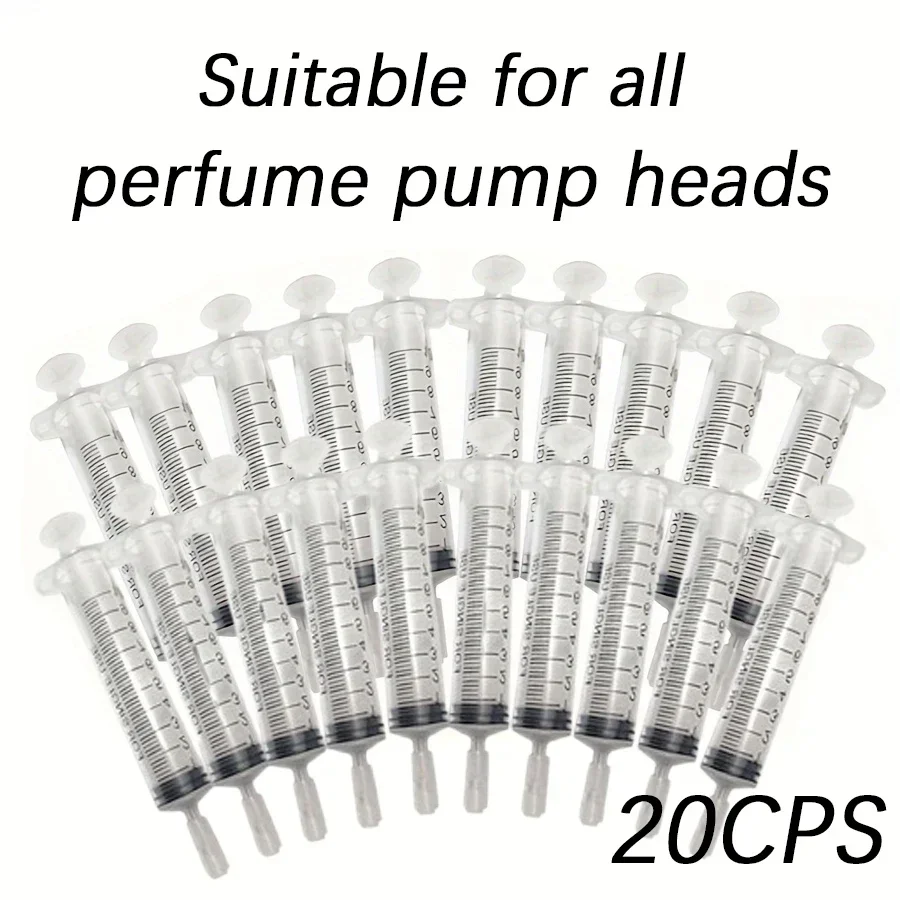 vvocci 20pcs perfume syringe for quantitative plastic distribution of refillable 0.34oz bottles, cosmetic pump syringe tool