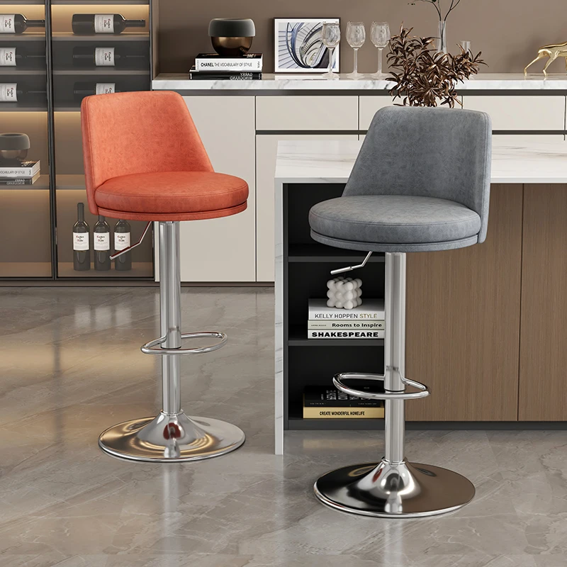 高級調節可能なバーチェア装飾的なスプリング張りのバースツールバーチェアスイベル人間工学に基づいたタブレテスデクラブ家具