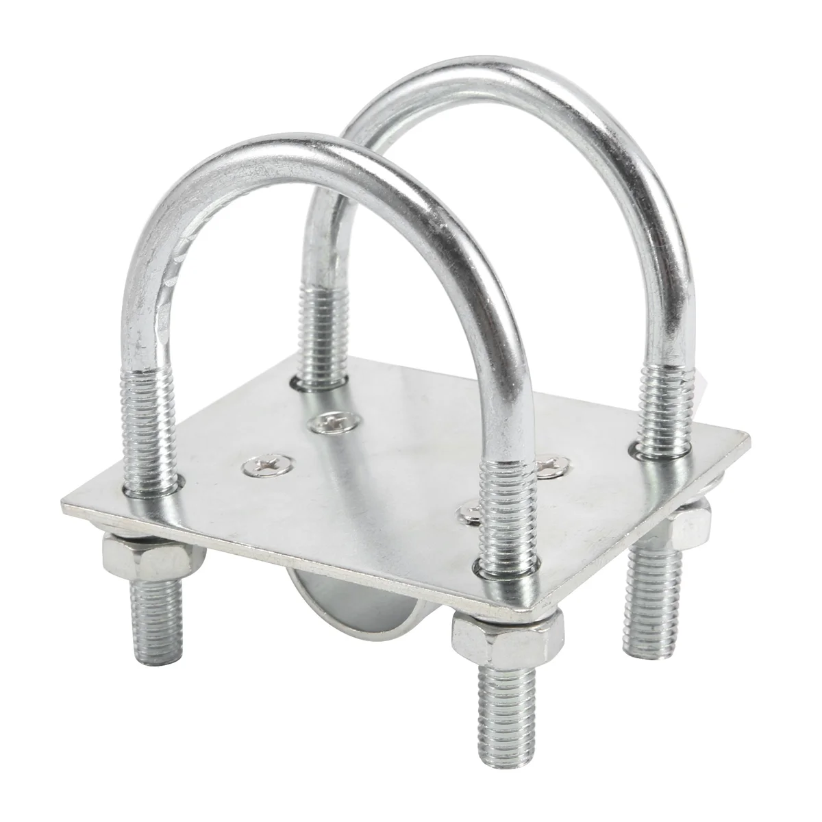 Antenna Mast Clamp Bracket with U-Bolts Anti-Rust Clamp Panel