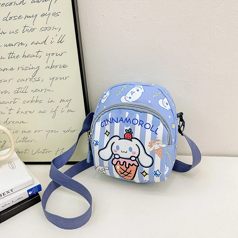 Sanrio Cinnamoroll My Melody Kuromi Pochacco Kawaii Shoulder Bag Cartoon Messenger Bag Portable Satchel Fashion Backpack For Kid