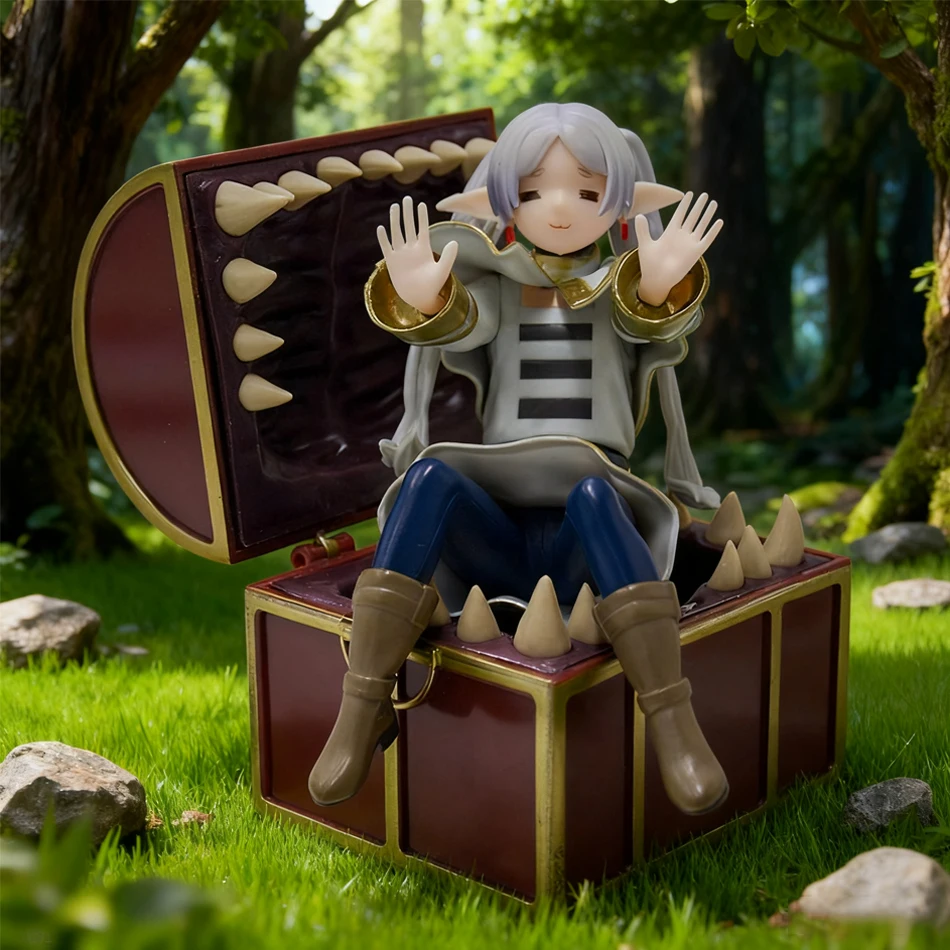 Frieren: Ponad Koniec Podróżi Skrzynia Skarbów Frierena Figurka Anime Potwór Fern Korek do Nudli Figurka Akcji