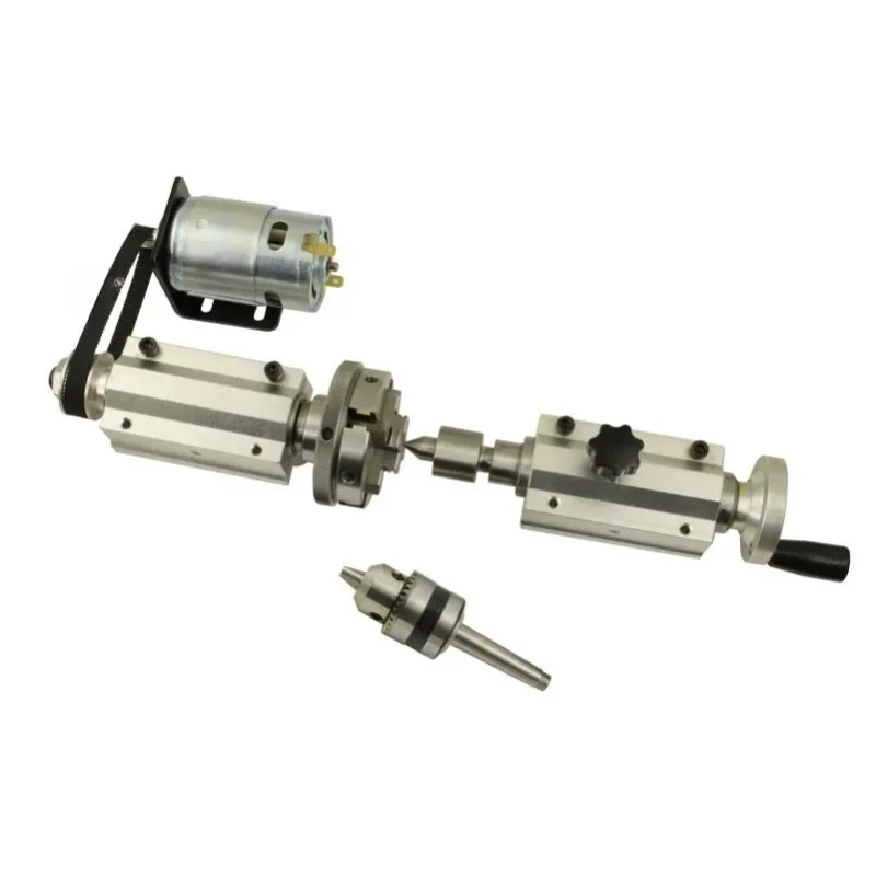 Micro lathe woodworking head machine lathe four-jaw chuck spindle assembly