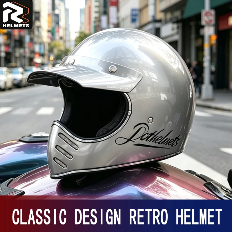Motorcycle Helmet Cross-Country Helmet Japanese Pointed Nose Retro Helmet Small Helmet Space Helmet Cruise Pedal Four Seasons Me