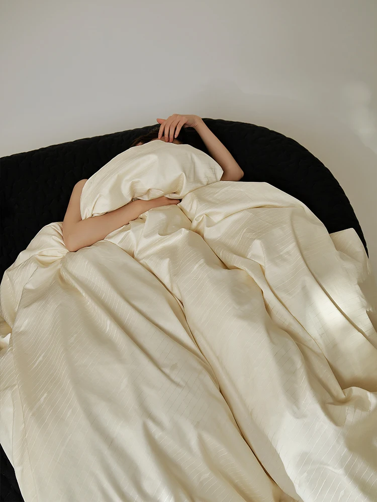  Pure Cotton Flannel Quilt Cover Single Piece Long Staple Cotton Embroidered Bedding Cover Double Size 200x230