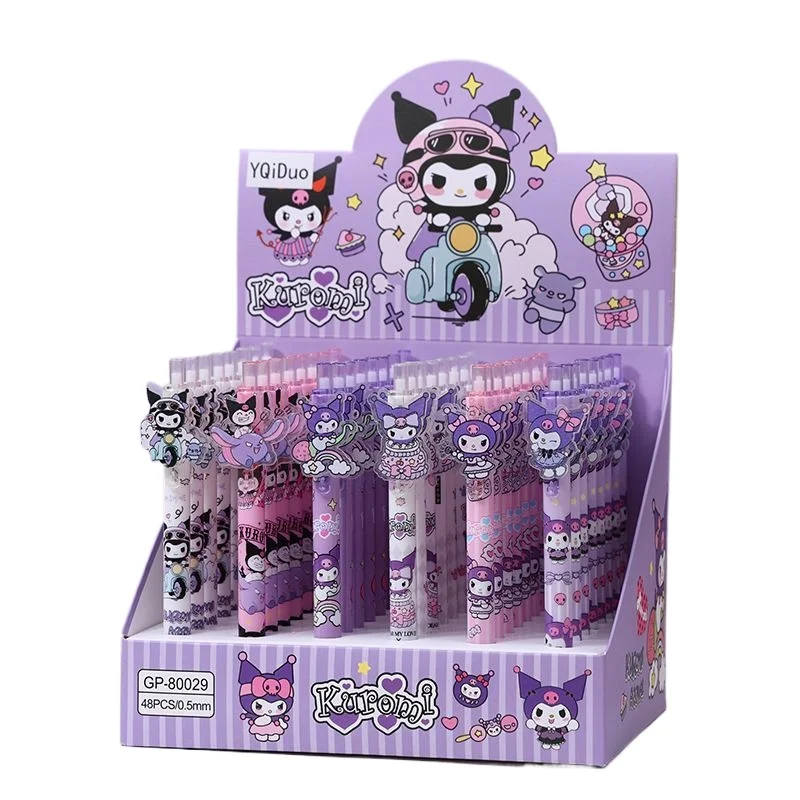 

Набор ручек Kitty Kuromi, 6 шт., новые, красивые, нейтральные, быстросохнущие, гладкие, с мультяшным дизайном, милые, для девочек, подарки