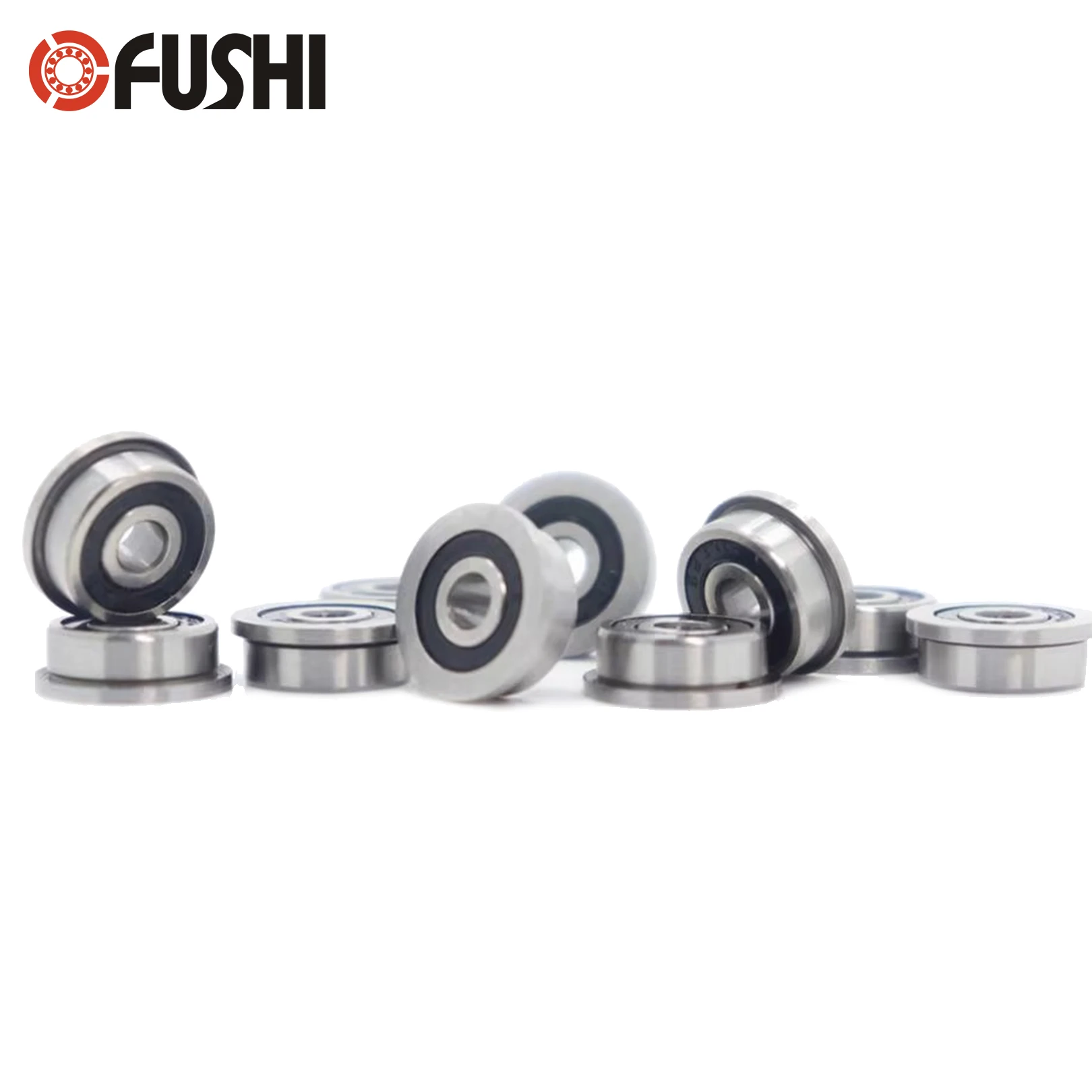 10PCS MF63RS MF83RS MF84RS MF85RS MF95RS MF104RS MF105RS MF115RS MF128RS MF148 Miniature Flange Thin Black Seal Flanged Bearings