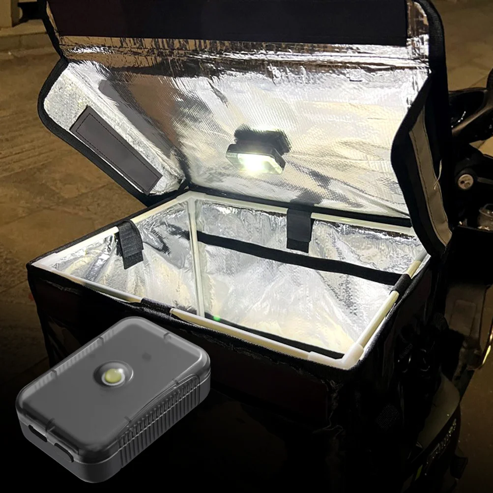 Motorcycle Car Compartment Induction Light Safety Light Tail Box Convenient Armrest Box For Outdoor Fishing Camping