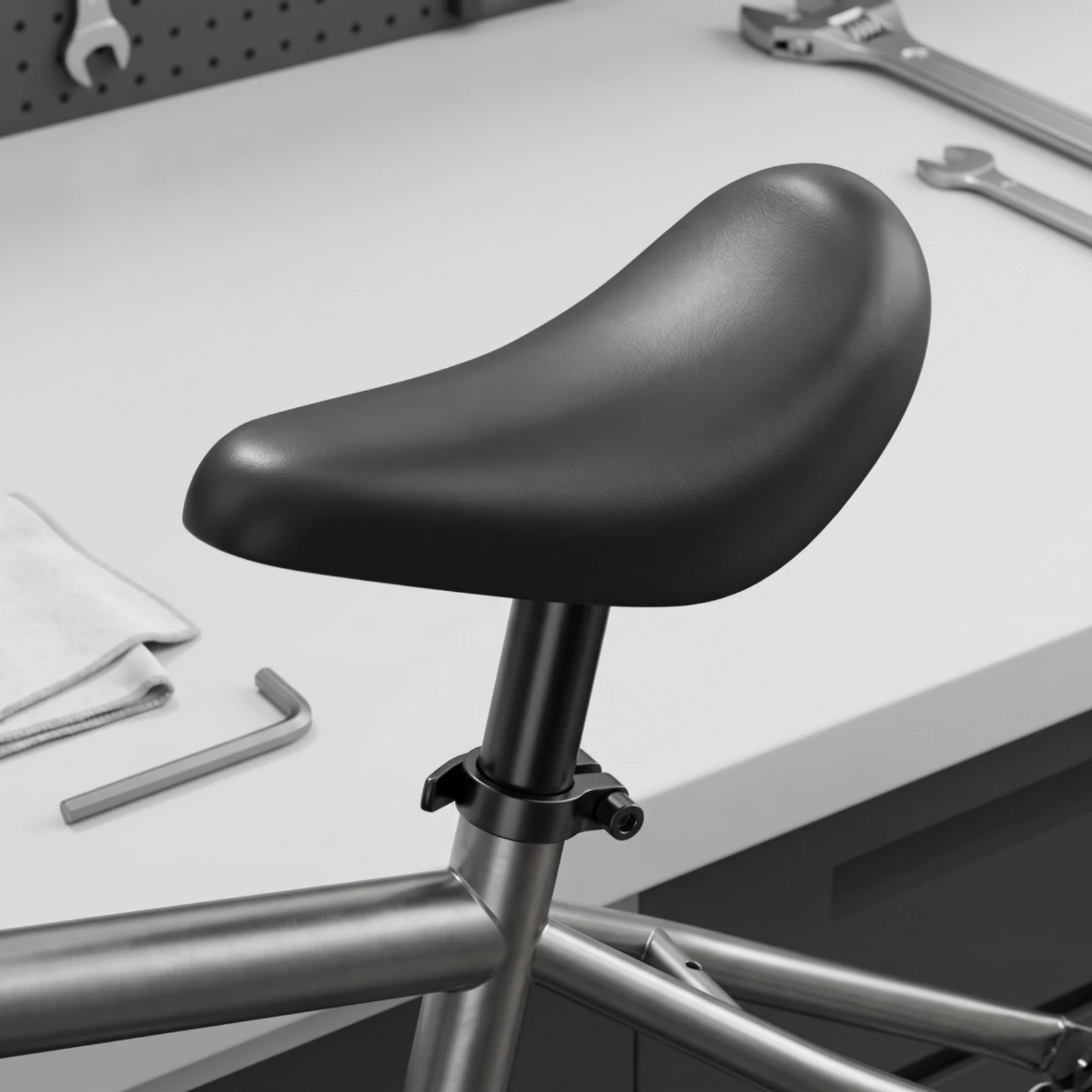 Bike Seat with Seat Post Contoured for Children
