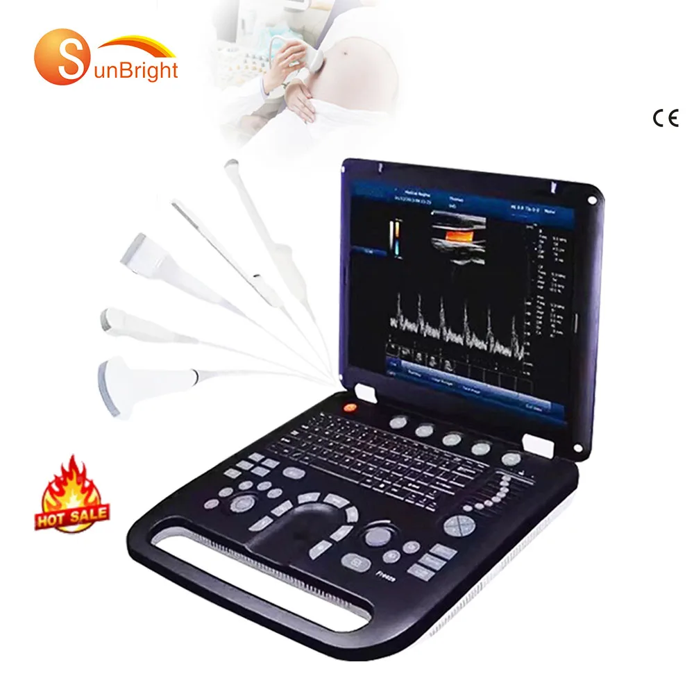 promotion price Medical hospital use 3D laptop color Doppler ultrasound machine SUN-906A