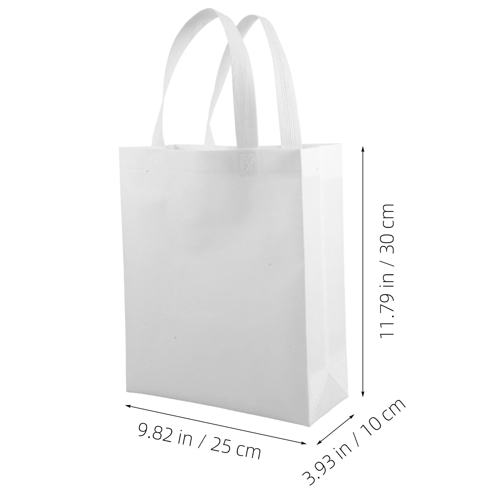 

30pcs Non-Woven Fabric Shopping Bags Solid Color Tote Reusable Grocery Bag Foldable Lightweight Large Capacity Storage Tote For