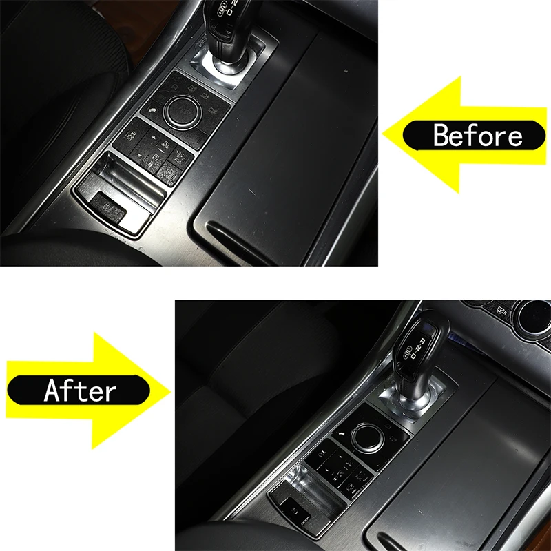 لاند روفر رينج روفر سبورت RR سبورت L494 2014 2015 2016 2017 سبيكة سيارة مركز وحدة التحكم وضع زر غطاء الكسوة الترتر #3