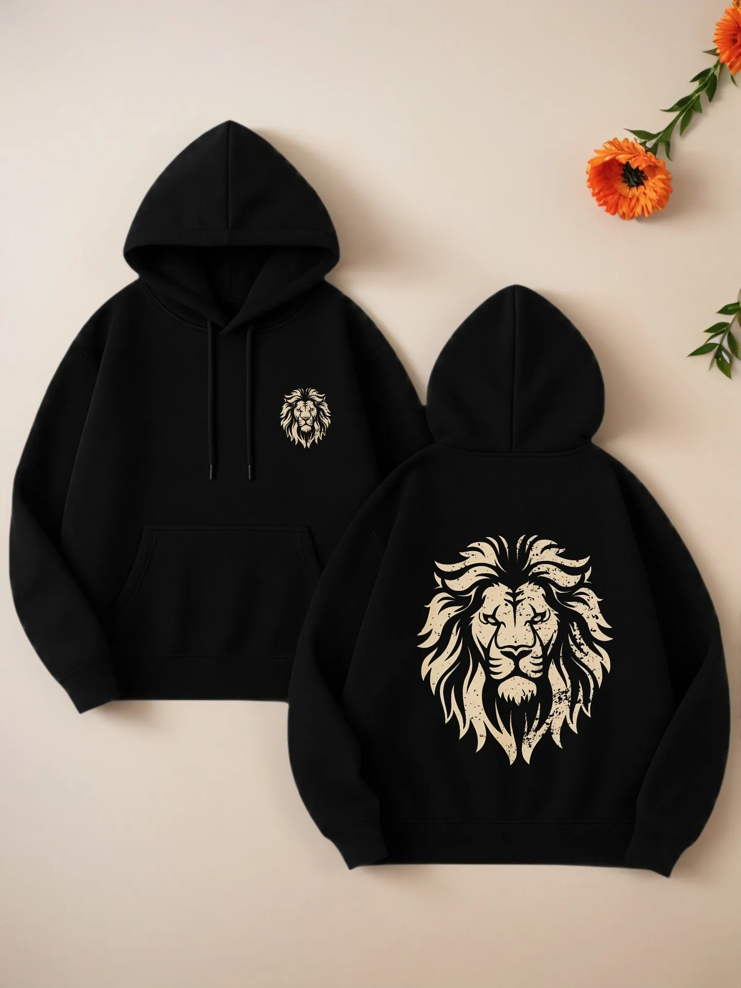 هوديي أساسي برسومات زهور، تصميم جمالي كاجوال، قماش ناعم، ملابس يومية غير رسمية، للنساء #1