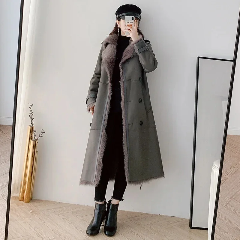 High Quality Natural Fur Coat Real Sheep Shearling Korean Female Jacket Winter Clothes Women Luxury 2024 Ropa De Mujer Pph2378