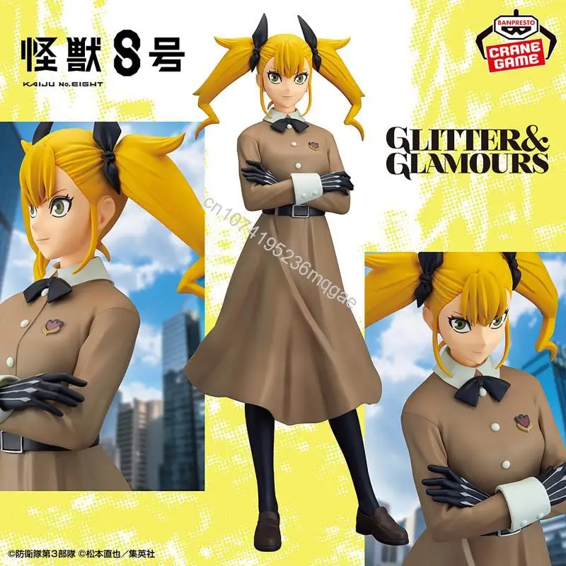 ในสต็อก BANDAI Kaiju No8 GLITTER GLAMOURS Kikoru Shinomiya รูปอะนิเมะรุ่นของเล่นเดสก์ท็อปเครื่องประดับของขวัญวันเกิดเดิม