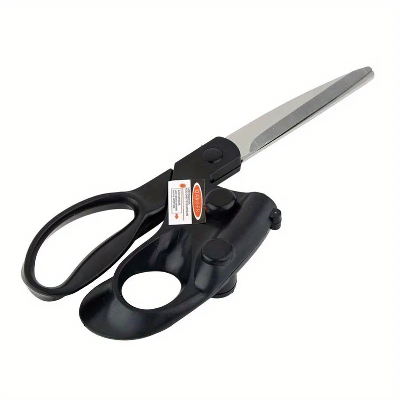 2Pcs  Professional Laser Guided Scissors For home Crafts Wrapping Gifts Fabric Sewing Cut Straight Fast Scissor Shear