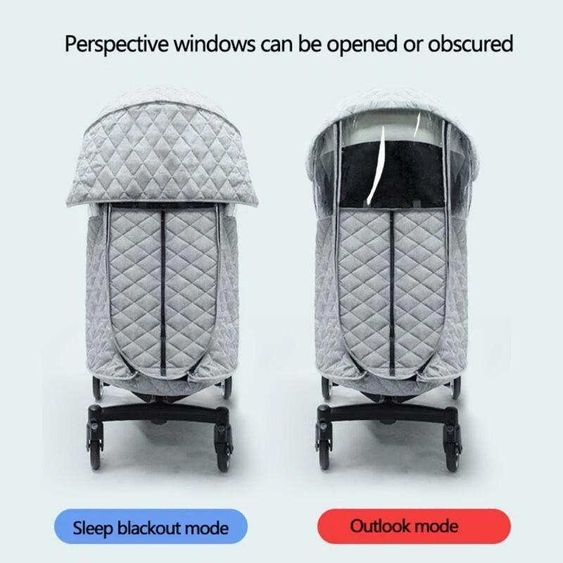 Dust & Water Resistant Rain Cover for Baby Stroller Full Raincoat Winter Thicken Rain Cover Waterproof Rain Cover 15UB