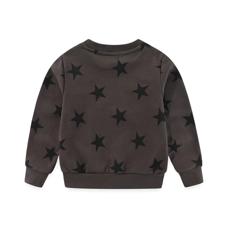 Sprung meter 2-7t Langarm Sterne drucken Jungen Mädchen Sweatshirts Herbst Frühling Kinder Kleidung heiß verkaufen Hemden Tops – Detail 3
